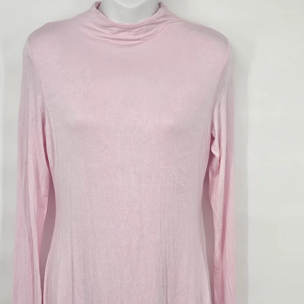 naked wardrobe Baby Pink Long Sleeve Swing Dress